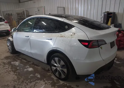 2020 Tesla Model Y Long Range Dual Motor All-Wheel Drive z USA, uszkodzony, nr VIN 5YJYGDEE4LF049721